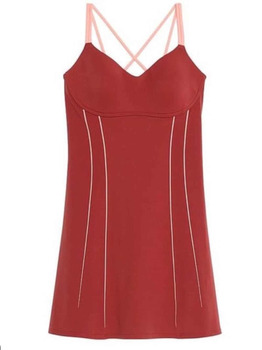 VSX Victoria's Secret Elevate™ Chroma Contours Flare Athletic Dress Russet Brown